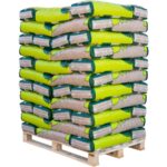 Pellets de madeira - Paletes com sacos de 15 kg