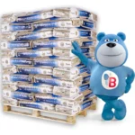 Pellets de madeira macia Butagaz DIN+ 100% – palete com 66 sacos de 15 kg.